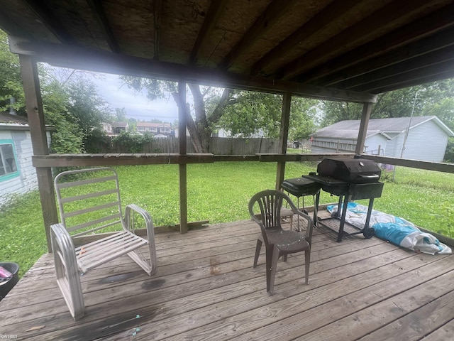 1297 W Kurtz Ave, Flint, MI 48505 - deck featuring a fenced backyard