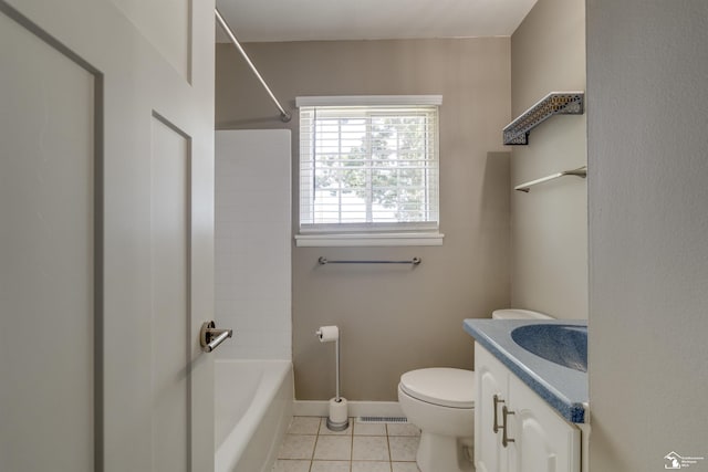 7558 Indian Rd, Temperance, MI 48182 - full bath featuring tile patterned flooring, vanity, and washtub / shower combination