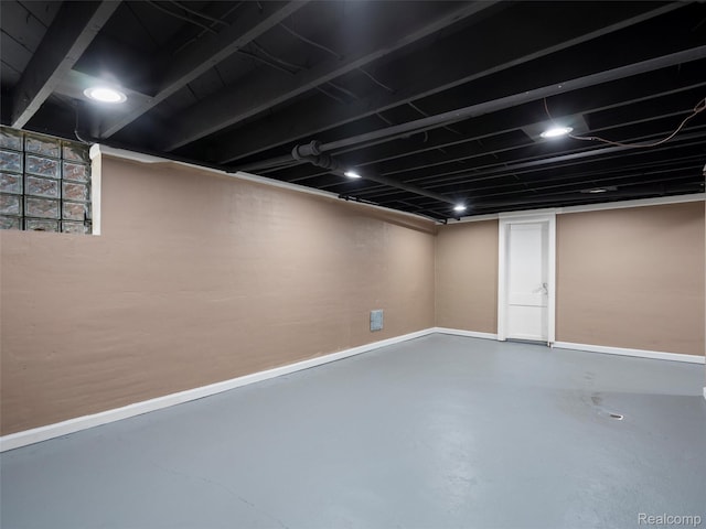 7420 Coolidge, Center Line, MI 48015 - basement with baseboards