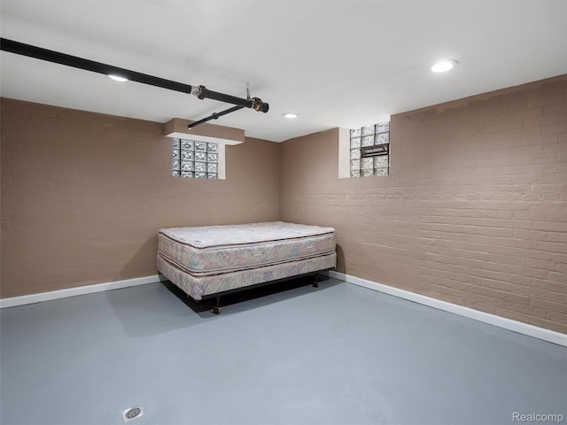 7420 Coolidge, Center Line, MI 48015 - bedroom featuring finished concrete flooring, multiple windows, and recessed lighting