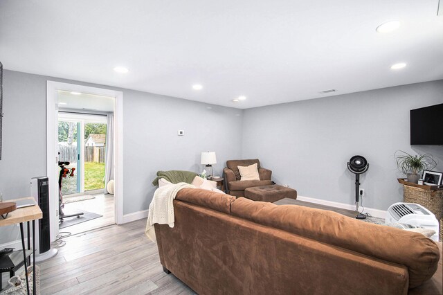 1118 Huntly Rd, Niles, MI 49120 - living room featuring light wood-style floors and recessed lighting