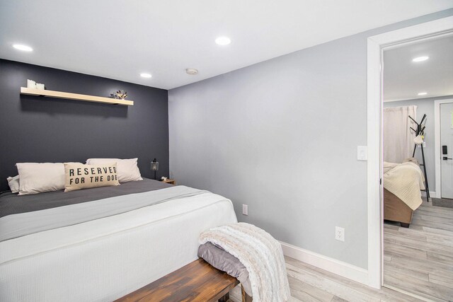 1118 Huntly Rd, Niles, MI 49120 - bedroom featuring light wood-style flooring and recessed lighting