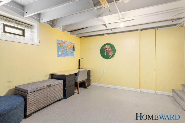 660 Deming St SE, Grand Rapids, MI 49507 - below grade area featuring baseboards and carpet flooring