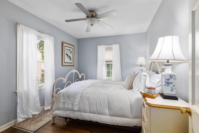 2013 Duiker Ave NE, Grand Rapids, MI 49505 - bedroom featuring multiple windows, wood finished floors, and ceiling fan