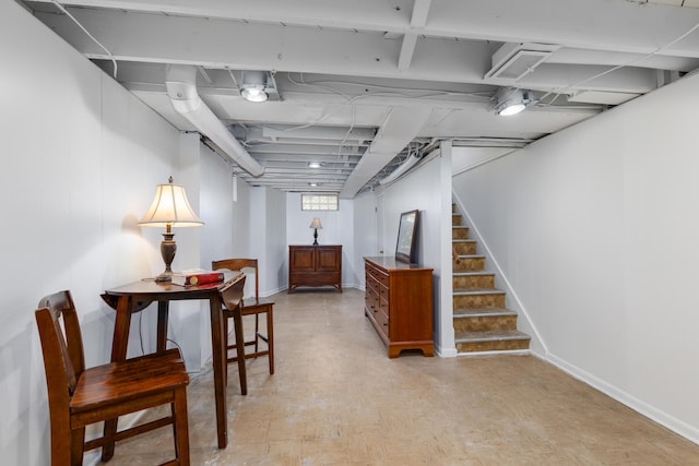 2013 Duiker Ave NE, Grand Rapids, MI 49505 - basement featuring stairs and light wood-style flooring