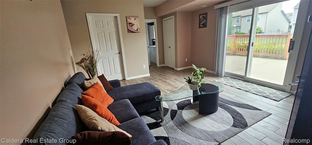 38478 Draper Ln, Westland, MI 48186 - living room featuring light wood-type flooring and baseboards