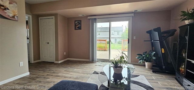 38478 Draper Ln, Westland, MI 48186 - exercise area featuring light wood-style flooring