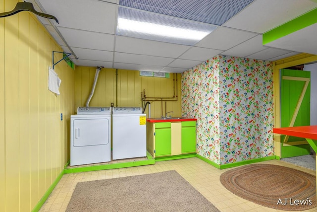 2155 Lake Michigan Dr NW, Grand Rapids, MI 49504 - laundry room featuring washer and dryer and light floors