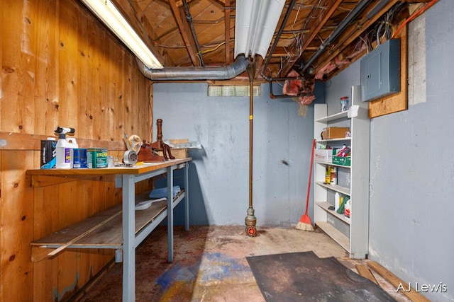 2155 Lake Michigan Dr NW, Grand Rapids, MI 49504 - unfinished below grade area with electric panel