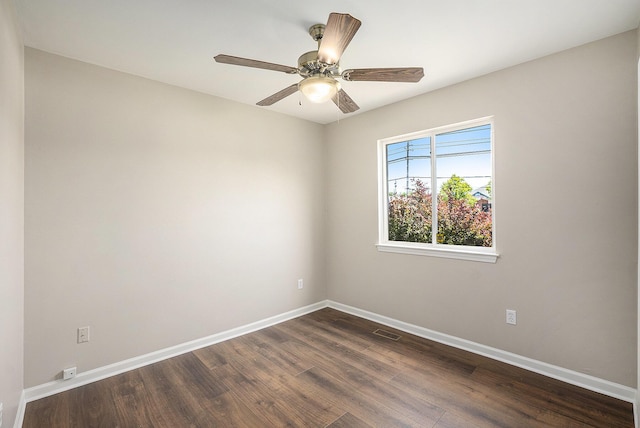 46317 Dequindre Rd, Rochester Hills, MI 48307 - unfurnished room with dark wood finished floors and a ceiling fan