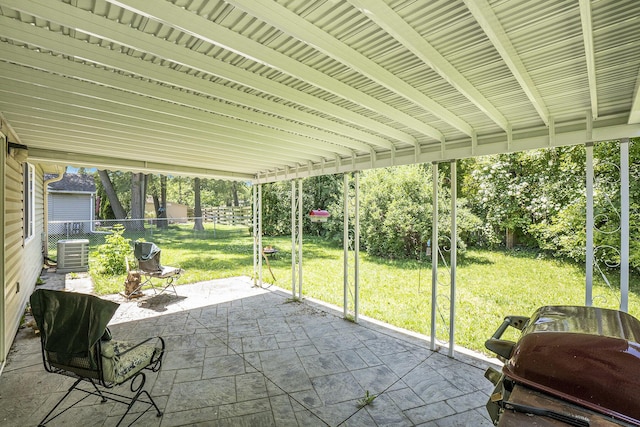 46317 Dequindre Rd, Rochester Hills, MI 48307 - fenced backyard with a patio and grilling area