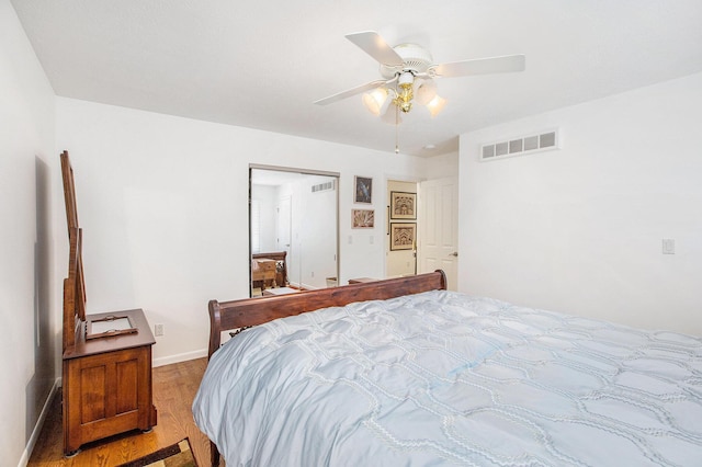 3924 Penberton Dr, Ann Arbor, MI 48105 - bedroom featuring light wood finished floors and ceiling fan