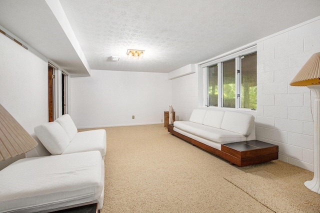 3924 Penberton Dr, Ann Arbor, MI 48105 - living room featuring a textured ceiling and baseboards