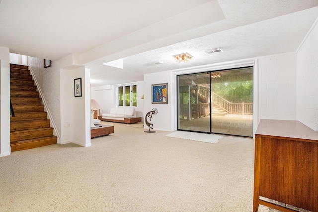 3924 Penberton Dr, Ann Arbor, MI 48105 - unfurnished room with stairs and carpet flooring