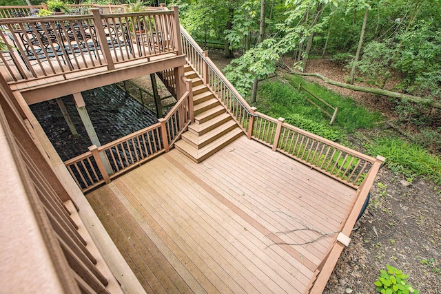 3924 Penberton Dr, Ann Arbor, MI 48105 - wooden terrace featuring stairs