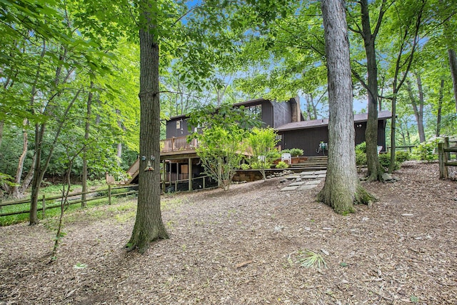 3924 Penberton Dr, Ann Arbor, MI 48105 - rear view of property with a wooden deck