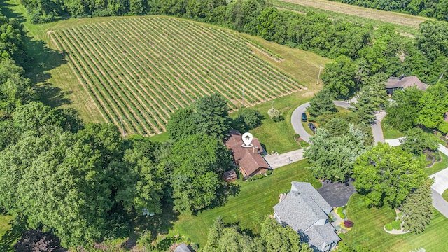 4102 Tomahawk Way, Saint Joseph, MI 49085 - aerial view of property's location with large plots for crops and rural landscape