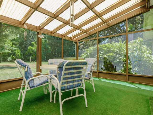 461 19th St, Otsego, MI 49078 - sunroom featuring vaulted ceiling