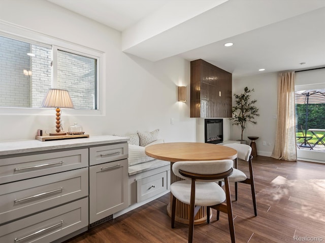3025 Clawson Ave, Royal Oak, MI 48073 - dining room with dark wood finished floors and recessed lighting