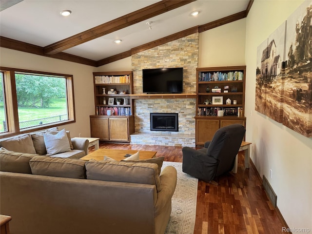 472 Ashton Ct SE, Grand Rapids, MI 49546 - living room featuring wood finished floors and a fireplace