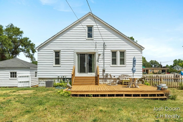 1802 Cherry St, Dorr, MI 49323 - rear view of property with a deck