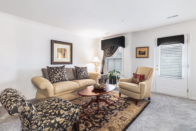 3994 Forester Blvd, Auburn Hills, MI 48326 - carpeted living area featuring crown molding and baseboards