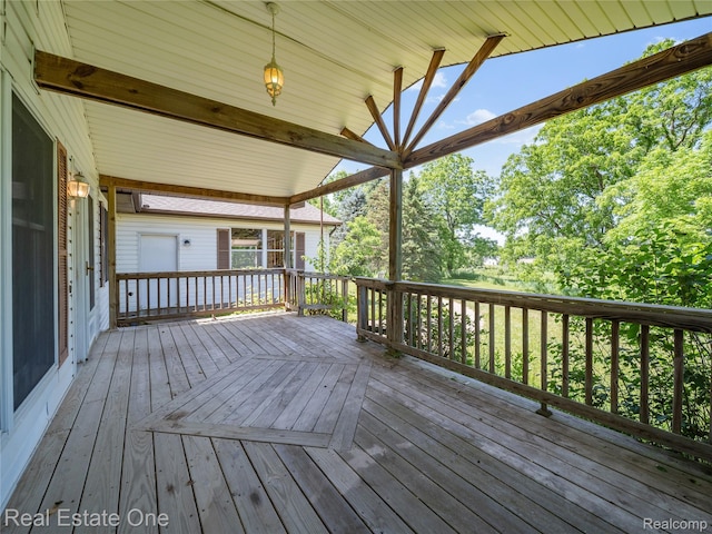 3225 W Marr Rd, Howell, MI 48855 - view of wooden terrace