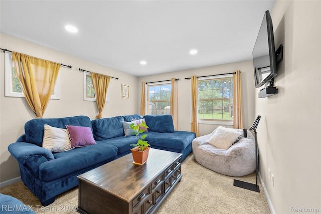 30695 Lyndon St, Livonia, MI 48154 - living area with light carpet and recessed lighting