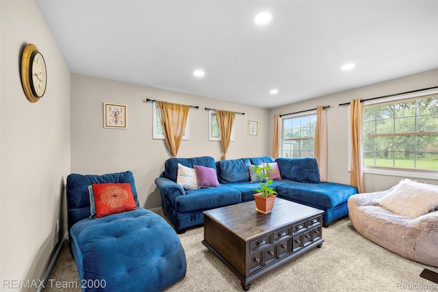 30695 Lyndon St, Livonia, MI 48154 - living area with light carpet and recessed lighting