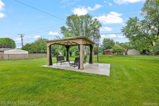 30695 Lyndon St, Livonia, MI 48154 - view of yard featuring a gazebo and a patio area