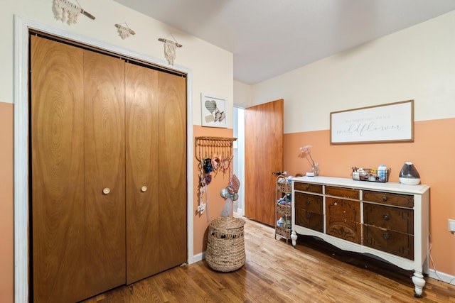 9719 King Rd, Spring Arbor, MI 49283 - bedroom featuring light wood-style floors and a closet
