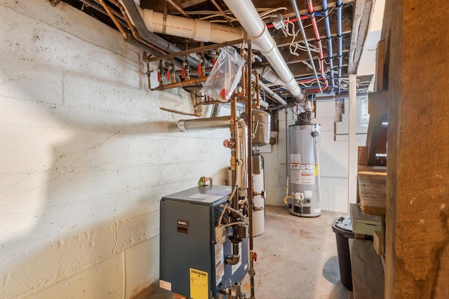 9719 King Rd, Spring Arbor, MI 49283 - utilities with water heater and a heating unit