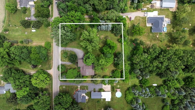9719 King Rd, Spring Arbor, MI 49283 - aerial view of property and surrounding area with property boundaries highlighted