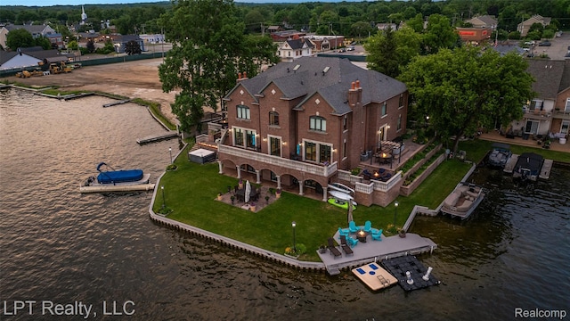328 S Broadway St, Lake Orion, MI 48362 - view from above of property featuring a large body of water