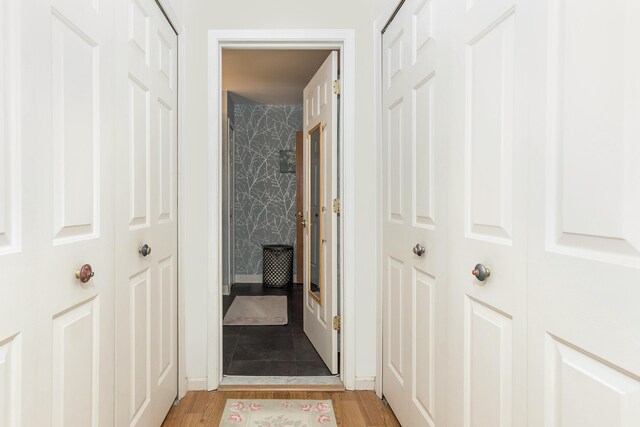 30921 Lee Frank Ln, Madison Heights, MI 48071 - corridor with light wood finished floors and baseboards