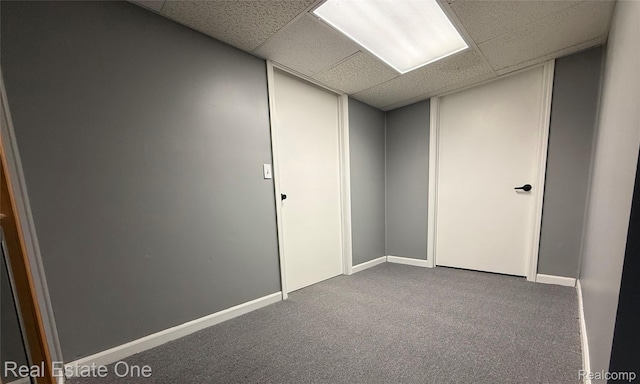 14607 Stratford, Shelby Twp, MI 48315 - carpeted spare room featuring a paneled ceiling and baseboards