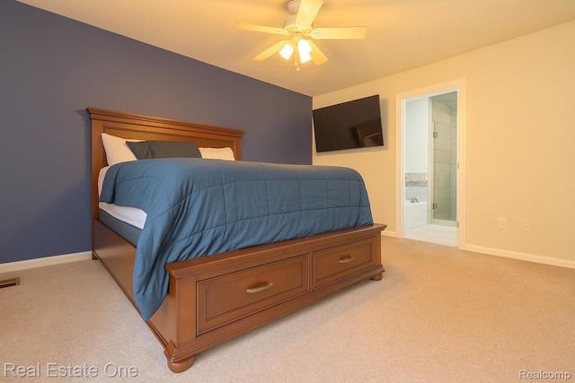 14607 Stratford, Shelby Twp, MI 48315 - bedroom with light carpet and connected bathroom