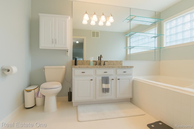 14607 Stratford, Shelby Twp, MI 48315 - bathroom with a garden tub and vanity