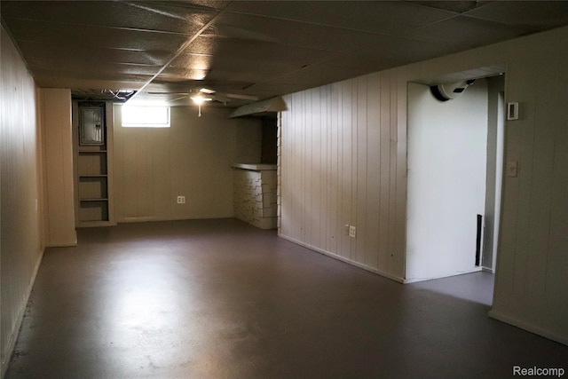 329 Bede St, Otisville, MI 48507 - basement with wooden walls