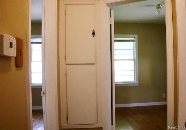 329 Bede St, Otisville, MI 48507 - hall featuring wood finished floors and baseboards