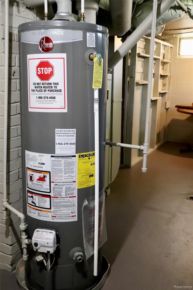 329 Bede St, Otisville, MI 48507 - utility room with gas water heater