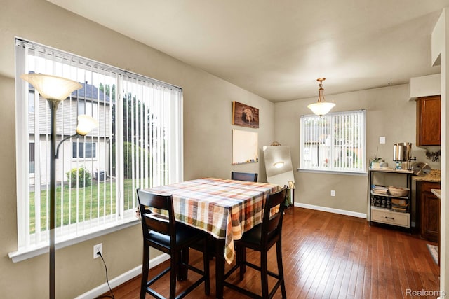 2220 Orchard Crest St, Shelby Twp, MI 48317 - dining area featuring baseboards and dark wood-style floors