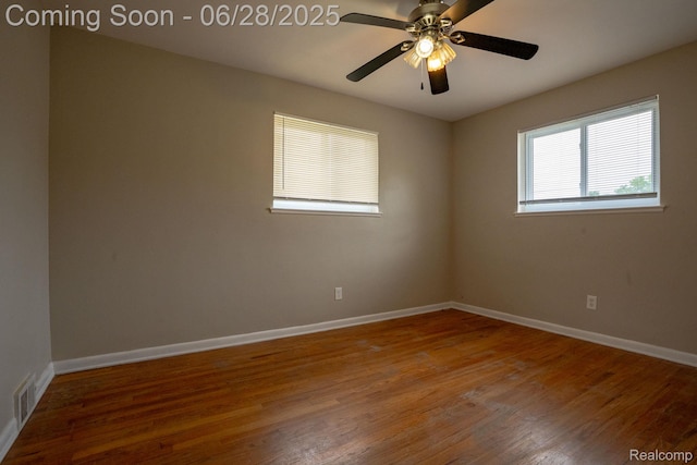 23320 Beechwood Ave, Eastpointe, MI 48021 - unfurnished room with wood finished floors and a ceiling fan
