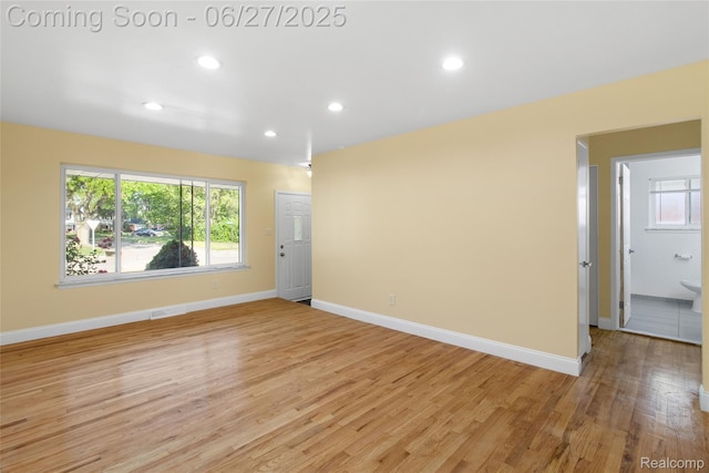 29405 Van Laan Dr, Warren, MI 48092 - unfurnished room with light wood-style floors and recessed lighting