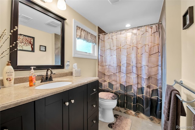 8320 Lagoon St, Commerce Twp, MI 48382 - bathroom featuring vanity, tile patterned flooring, and a shower with shower curtain