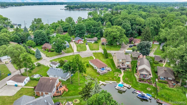 8320 Lagoon St, Commerce Twp, MI 48382 - aerial overview of property's location featuring a large body of water and nearby suburban area