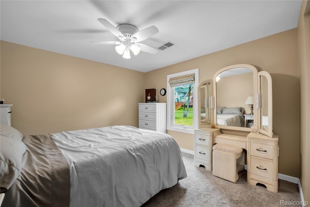8320 Lagoon St, Commerce Twp, MI 48382 - bedroom featuring light carpet and a ceiling fan