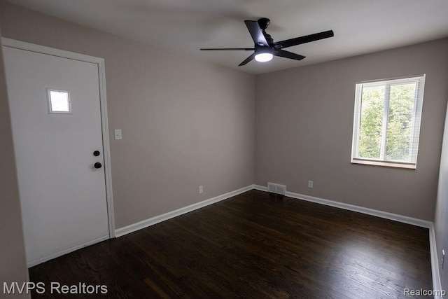 21212 Universal Ave, Eastpointe, MI 48021 - spare room featuring plenty of natural light, wood finished floors, and a ceiling fan