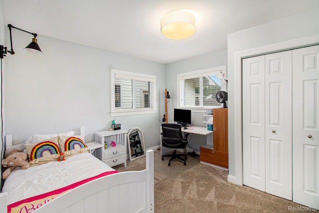 8406 W Ellis Rd, Davisburg, MI 48350 - carpeted bedroom with a closet and an office area