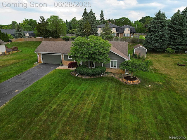 1640 High Pointe Dr, Commerce Twp, MI 48390 - view of front facade with brick siding, asphalt driveway, and an attached garage
